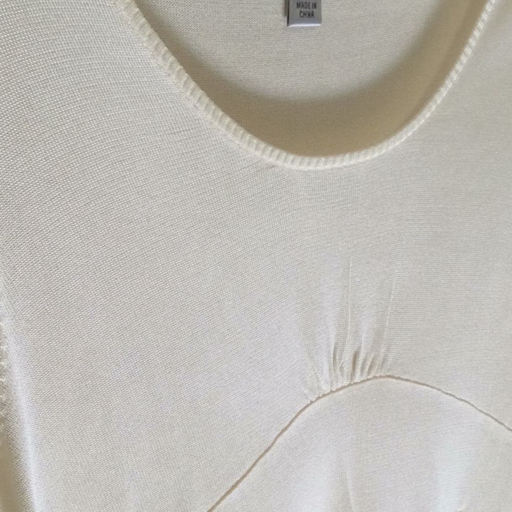 🔥NWOT 100% Silk TALBOTS Fine Ivory Knit Top- M - Picture 6 of 8